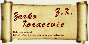 Žarko Koraćević vizit kartica